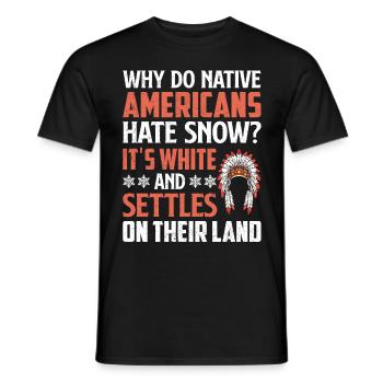 Indianer Ureinwohner Amerika Native American - Männer T-Shirt - Schwarz - Vorne - AI Model Male 178 light (178cm)