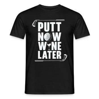 Golf Golfer Golfball Golfspieler Golfschläger - Männer T-Shirt - Schwarz - Vorne - AI Model Male 178 light (178cm)