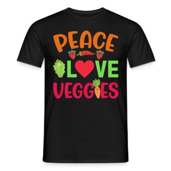 Vegetarier Veganer Vegan Veggie Tierschutz Gemüse - Männer T-Shirt - Schwarz - Vorne - AI Model Male 178 light (178cm)