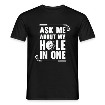 Golf Golfer Golfball Golfspieler Golfschläger - Männer T-Shirt - Schwarz - Vorne - AI Model Male 178 light (178cm)