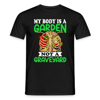 Vegetarier Veganer Vegan Veggie Tierschutz Gemüse - Männer T-Shirt - Schwarz - Vorne - AI Model Male 178 light (178cm)