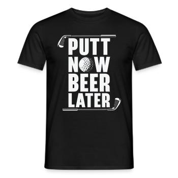Golf Golfer Golfball Golfspieler Golfschläger - Männer T-Shirt - Schwarz - Vorne - AI Model Male 178 light (178cm)