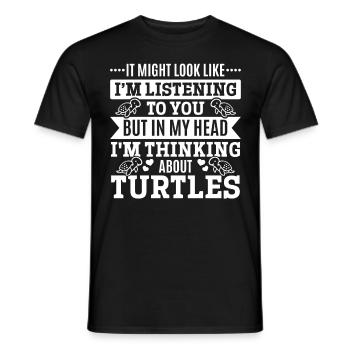 Drôle de tortue Citation Tortues de mer - T-shirt homme - noir - Devant - AI Model Male 178 light (178cm)