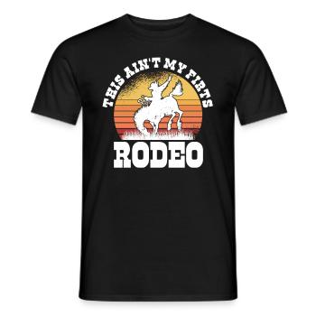 Rodéo Western Cowboy Wild West Retro Horse - T-shirt homme - noir - Devant - AI Model Male 178 light (178cm)