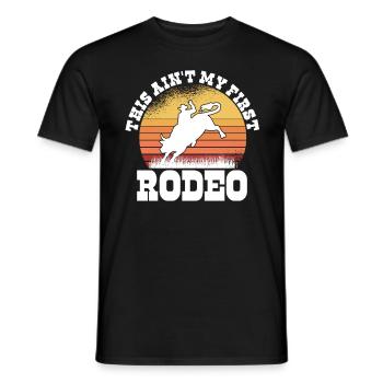 Rodéo Western Cowboy Wild West Retro Horse - T-shirt homme - noir - Devant - AI Model Male 178 light (178cm)