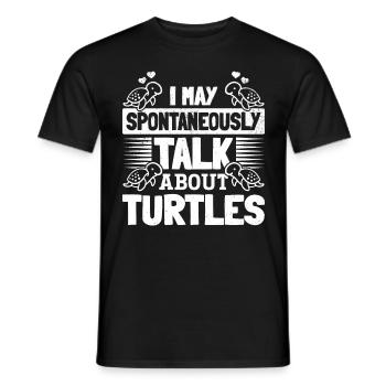 Cute sea turtle - I may spontaneously about - Men's T-Shirt - black - Front - AI Model Male 178 light (178cm)