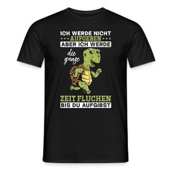 Turtles Hiking Outdoor Trekking Hiking - Men's T-Shirt - black - Front - AI Model Male 178 light (178cm)