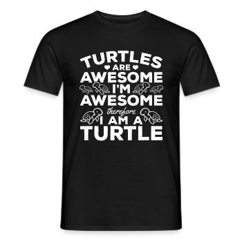 Turtles are great I'm great - Men's T-Shirt - black - Front - AI Model Male 178 light (178cm)