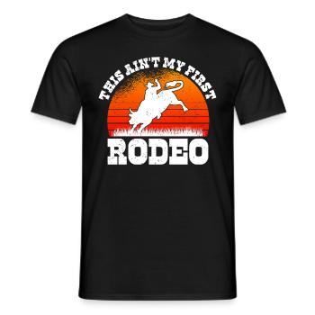 Rodéo Western Cowboy Wild West Retro Horse - T-shirt homme - noir - Devant - AI Model Male 178 light (178cm)