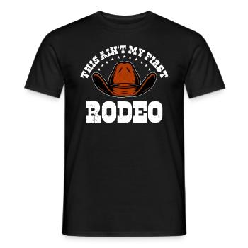 Rodéo Western Cowboy Wild West Retro Horse - T-shirt homme - noir - Devant - AI Model Male 178 light (178cm)
