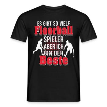 Floorball Salibandy Sportler Outfit - Männer T-Shirt - Schwarz - Vorne - AI Model Male 178 light (178cm)