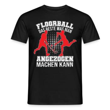 Floorball das beste was man mache kann - Männer T-Shirt - Schwarz - Vorne - AI Model Male 178 light (178cm)