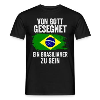 Brasilien Brasilianer Brasilianisches - Männer T-Shirt - Schwarz - Vorne - AI Model Male 178 light (178cm)