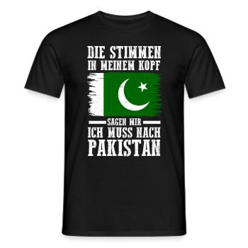 Pakistan Pakistaner Pakistanisches - Männer T-Shirt - Schwarz - Vorne - AI Model Male 178 light (178cm)
