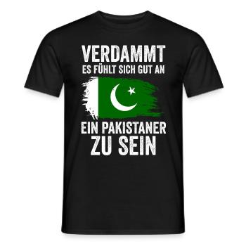 Pakistan Pakistaner Pakistanisches - Männer T-Shirt - Schwarz - Vorne - AI Model Male 178 light (178cm)