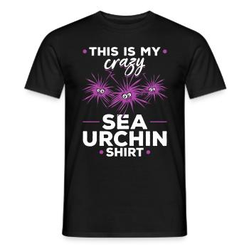 This Is My Crazy Sea Urchin Shirt Sea Urchin - Men's T-Shirt - black - Front - AI Model Male 178 light (178cm)