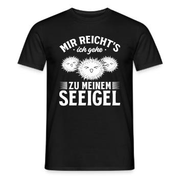 Seeigel - Mir Reicht's Ich Gehe Zu Meinem Seeigel - Männer T-Shirt - Schwarz - Vorne - AI Model Male 178 light (178cm)