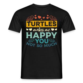 Les tortues ne me rendent pas si heureux - - T-shirt homme - noir - Devant - AI Model Male 178 light (178cm)