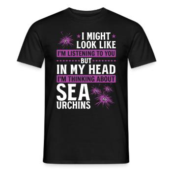 It might seem like I'm listening to you - - Men's T-Shirt - black - Front - AI Model Male 178 light (178cm)