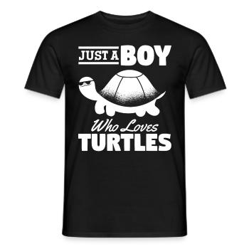 Turtle Lovers Sea Turtle - Just one - Men's T-Shirt - black - Front - AI Model Male 178 light (178cm)
