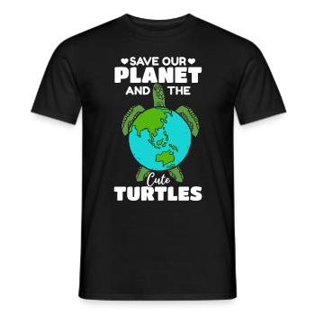 Journée des tortues de mer : Sauvez notre planète - T-shirt homme - noir - Devant - AI Model Male 178 light (178cm)