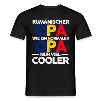 Rumänischer Opa Rumäne Rumänien - Männer T-Shirt - Schwarz - Vorne - AI Model Male 178 light (178cm)