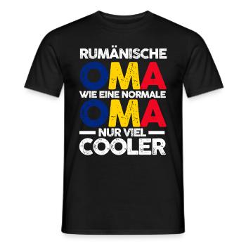 Rumänin Rumänische Oma Rumänien - Männer T-Shirt - Schwarz - Vorne - AI Model Male 178 light (178cm)