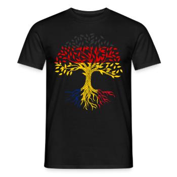 Racines Arbre Allemagne Roumanie - T-shirt homme - noir - Devant - AI Model Male 178 light (178cm)