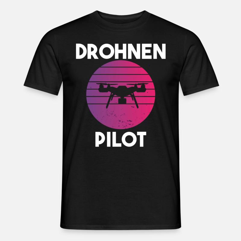 Drohnenpilot Spruch - Männer T-Shirt - Schwarz