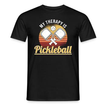 Pickleball Retro Liebe Dinking Pickleballspieler - Männer T-Shirt - Schwarz - Vorne - AI Model Male 178 light (178cm)