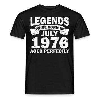 46ème anniversaire Juillet né 1976 Idée cadeau - T-shirt homme - noir - Devant - AI Model Male 178 light (178cm)