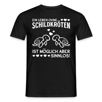 Ein Leben ohne Schildkröten ist möglich - - Männer T-Shirt - Schwarz - Vorne - AI Model Male 178 light (178cm)