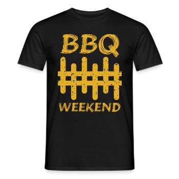 BBQ Weekend Grill Grill Grill Master - Men's T-Shirt - black - Front - AI Model Male 178 light (178cm)