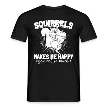 L’écureuil ne me rend pas si heureux - - T-shirt homme - noir - Devant - AI Model Male 178 light (178cm)