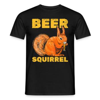 Drôle d’écureuil, drôle d’écureuil - T-shirt homme - noir - Devant - AI Model Male 178 light (178cm)