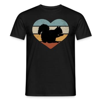 Squirrel lover, cute - Men's T-Shirt - black - Front - AI Model Male 178 light (178cm)