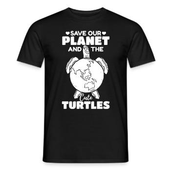 Jour de la Terre Environnement Sauvez notre planète et - T-shirt homme - noir - Devant - AI Model Male 178 light (178cm)