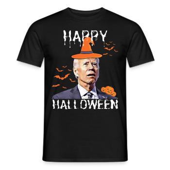 Heureux que vous sachiez la chose drôle halloween Biden - T-shirt homme - noir - Devant - AI Model Male 178 light (178cm)
