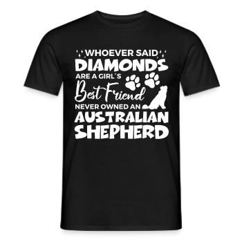 Australischer Schäferhund Hundebesitzer Geschenk - Männer T-Shirt - Schwarz - Vorne - AI Model Male 178 light (178cm)