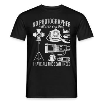 Aucun photographe ne dira jamais que... - T-shirt homme - noir - Devant - AI Model Male 178 light (178cm)