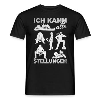 Fotograf Ich kann alle Stellungen Fotografie - Männer T-Shirt - Schwarz - Vorne - AI Model Male 178 light (178cm)