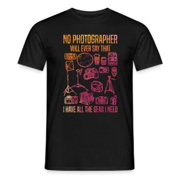 Aucun photographe ne pourra jamais faire aussi drôle - T-shirt homme - noir - Devant - AI Model Male 178 light (178cm)