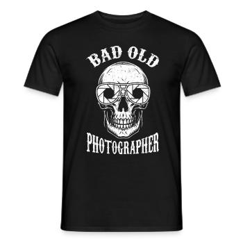 Camera Photographer Photography - Bad Old Photographer - Men's T-Shirt - black - Front - AI Model Male 178 light (178cm)