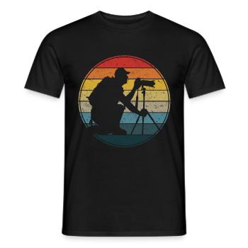 Fotografie Kamera Fotograf Retro Kamera Fotografie - Männer T-Shirt - Schwarz - Vorne - AI Model Male 178 light (178cm)