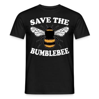 Bumblebee Bees Species Extinction Bumblebee Protection - Men's T-Shirt - black - Front - AI Model Male 178 light (178cm)