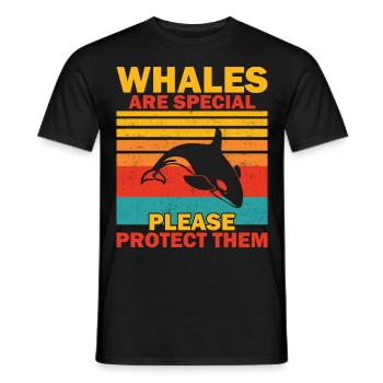 Orque Biologiste marin Épaulard épaulard - T-shirt homme - noir - Devant - AI Model Male 178 light (178cm)