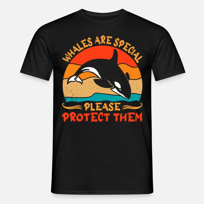 Orca Meeresbiologe Schwertwal Killerwal - Männer T-Shirt - Schwarz