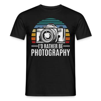Photographe Photographe Je préfère - T-shirt homme - noir - Devant - AI Model Male 178 light (178cm)