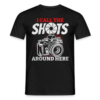 Foto Ich nenne das Sagen hier - Lustiger Fotograf - Männer T-Shirt - Schwarz - Vorne - AI Model Male 178 light (178cm)