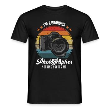 Fotografie Ich bin ein Opa und ein Fotograf Opa - Männer T-Shirt - Schwarz - Vorne - AI Model Male 178 light (178cm)